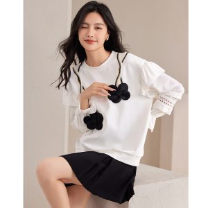 Daisy unique tops autumn fashion hoodie for women