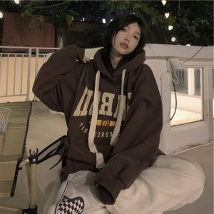 Autumn and winter plus velvet hoodie double hat for women