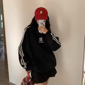 Spring and autumn coat hoodie for women