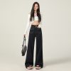 Double buckle micro speaker long pants slim jeans