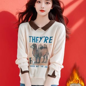 Small fellow hoodie fashion tops for women