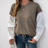Casual mixed colors autumn knitted hoodie
