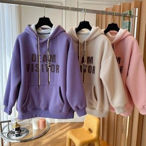 Thick loose tops autumn and winter hoodie for women