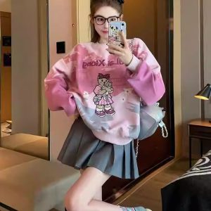 Show young Western style hoodie all-match tops for women