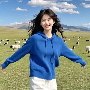 Long sleeve slim tops winter loose hoodie for women