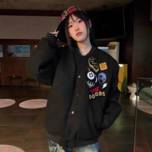 Couples all-match jacket loose baseball uniforms