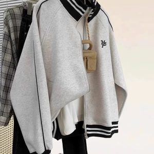 Lazy hoodie American style baseball uniforms for women