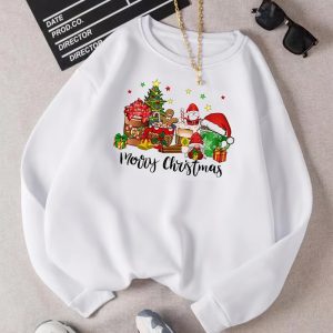 Simple long sleeve T-shirt christmas hoodie