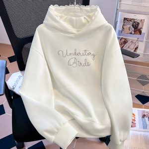 Hooded sweet hoodie loose spring tops for women