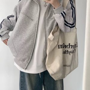 Splice couples hoodie Casual loose coat for women