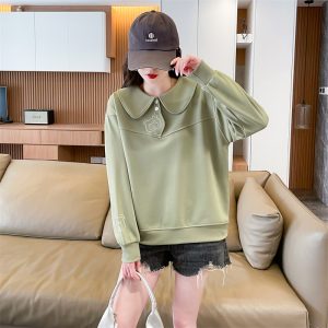 Doll collar tops large yard hoodie for women