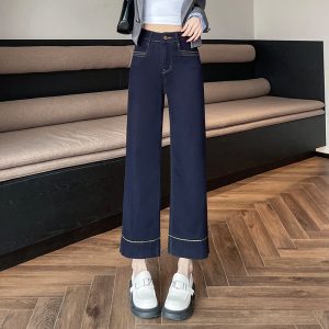 Straight pants nine tenths jeans for women