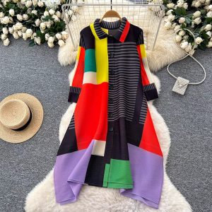 Show young printing slim spring and autumn dress