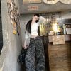 Denim camouflage long pants spicegirl pants for women