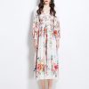 Flowers spring and summer pattern long dress